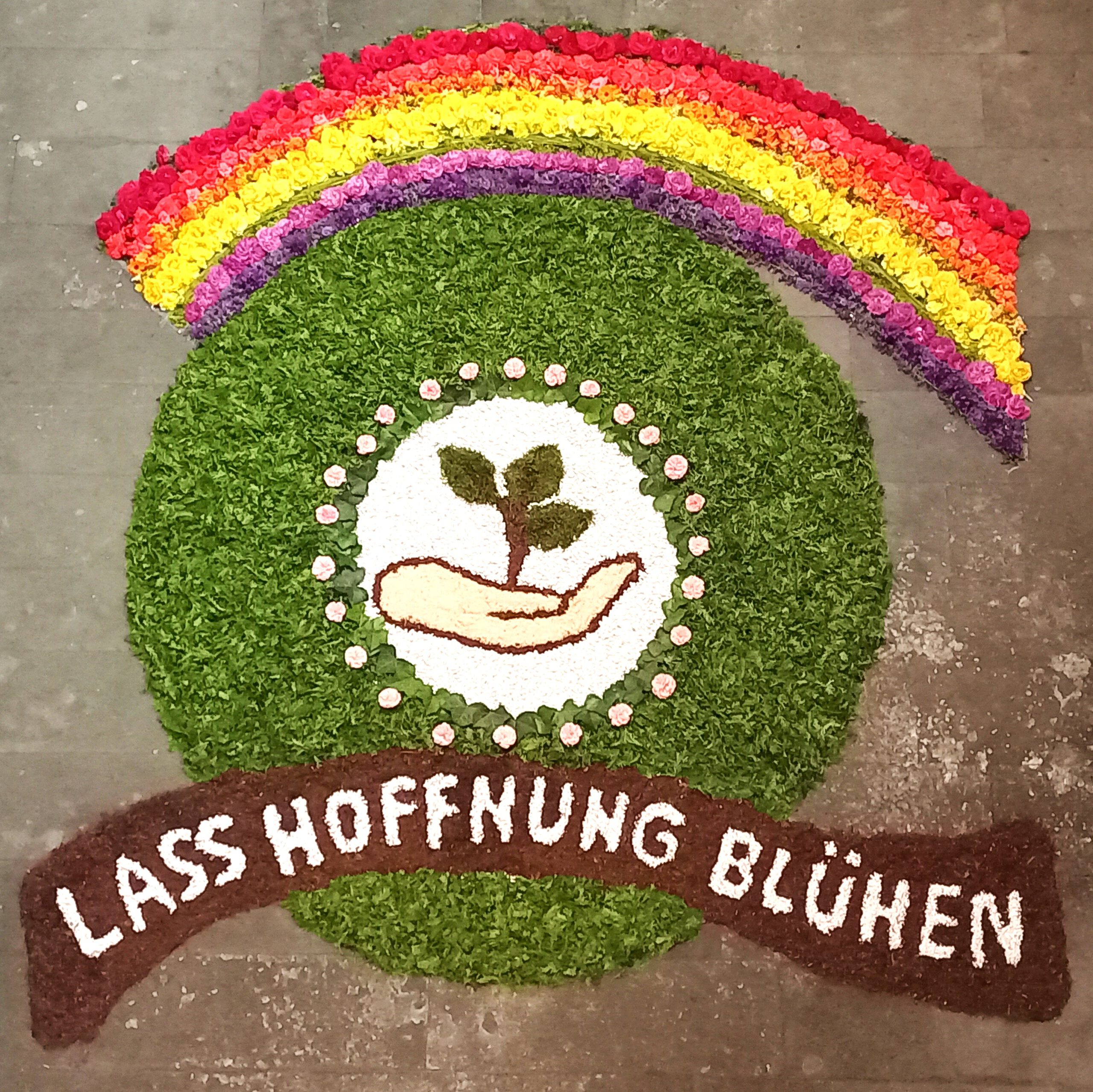 Blütenteppich in der Sebastians-Kapelle – Willkommen